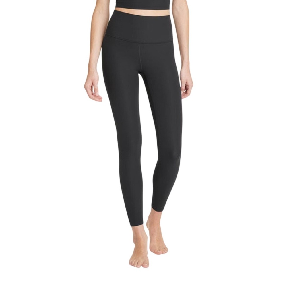 All in Motion Women's Black Ribbed High Rise Everyday Soft 7/8 Leggings Size XS